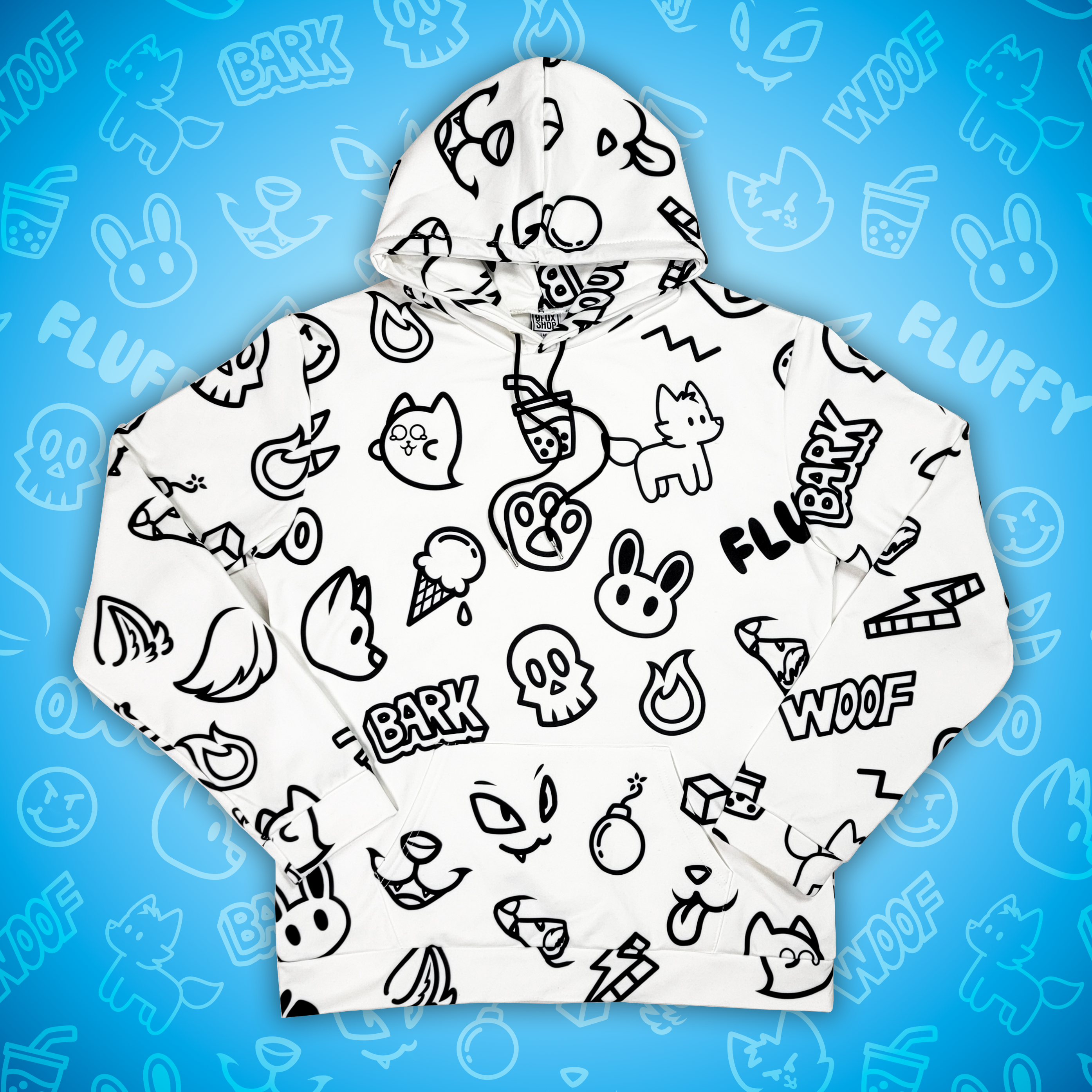 DOODLE HOODIE – 0 Fox Shop DOODLE HOODIE – 0 Fox Shop