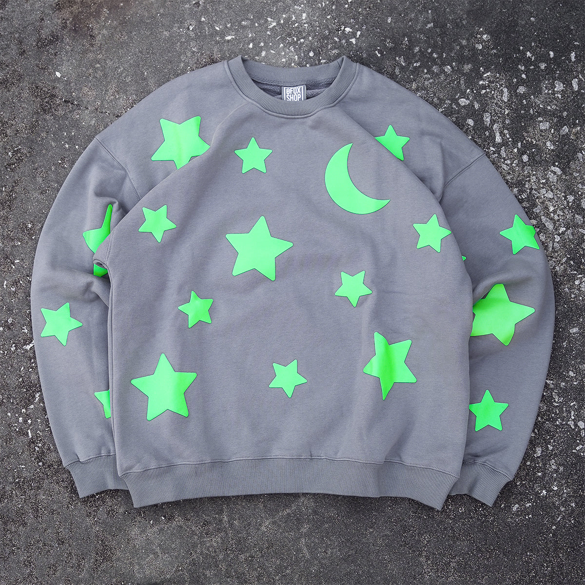 GLOW STARS CREWNECK SWEATSHIRT – 0 Fox Shop