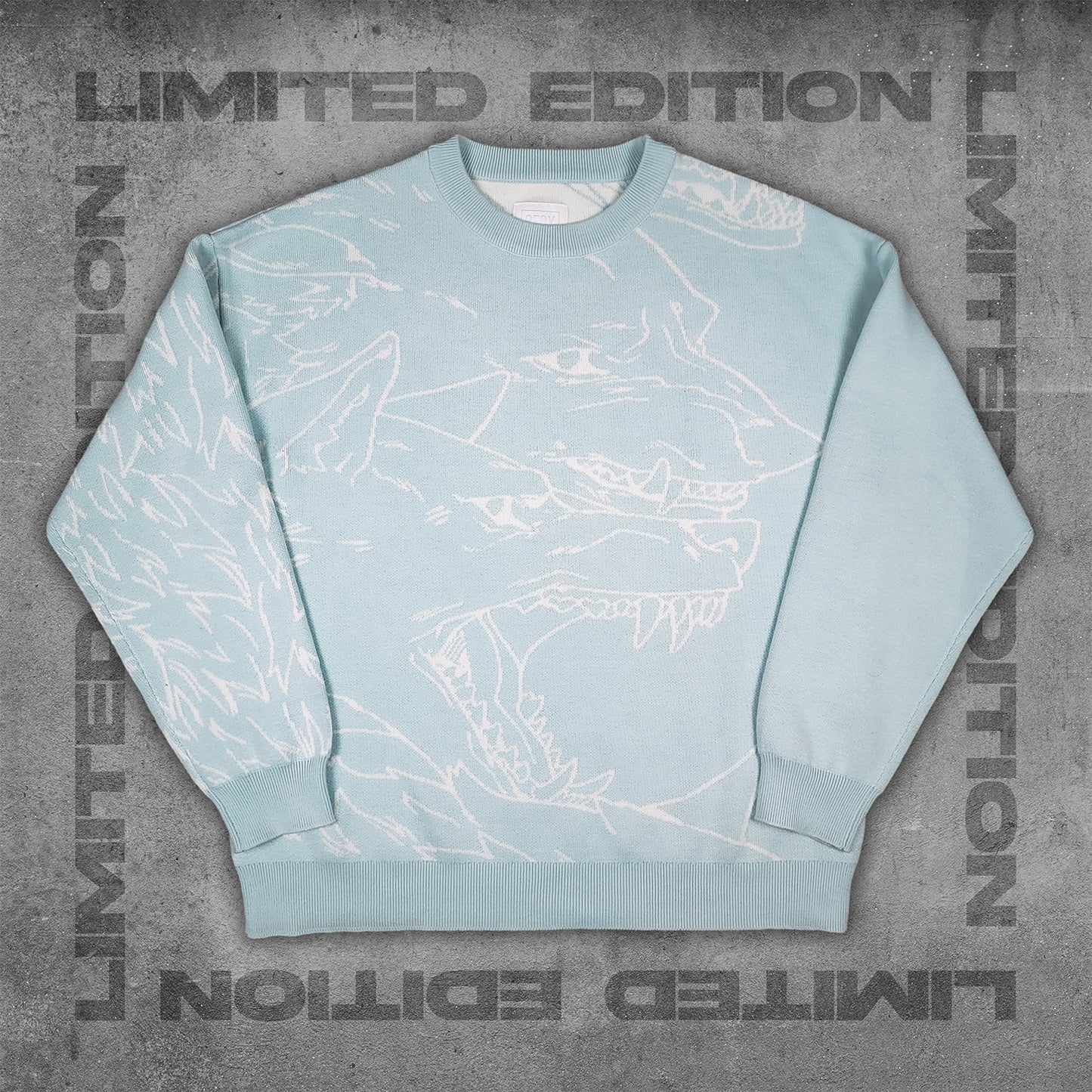 LIMITED EDITION ICE WOLF PACK REVERSIBLE SWEATER