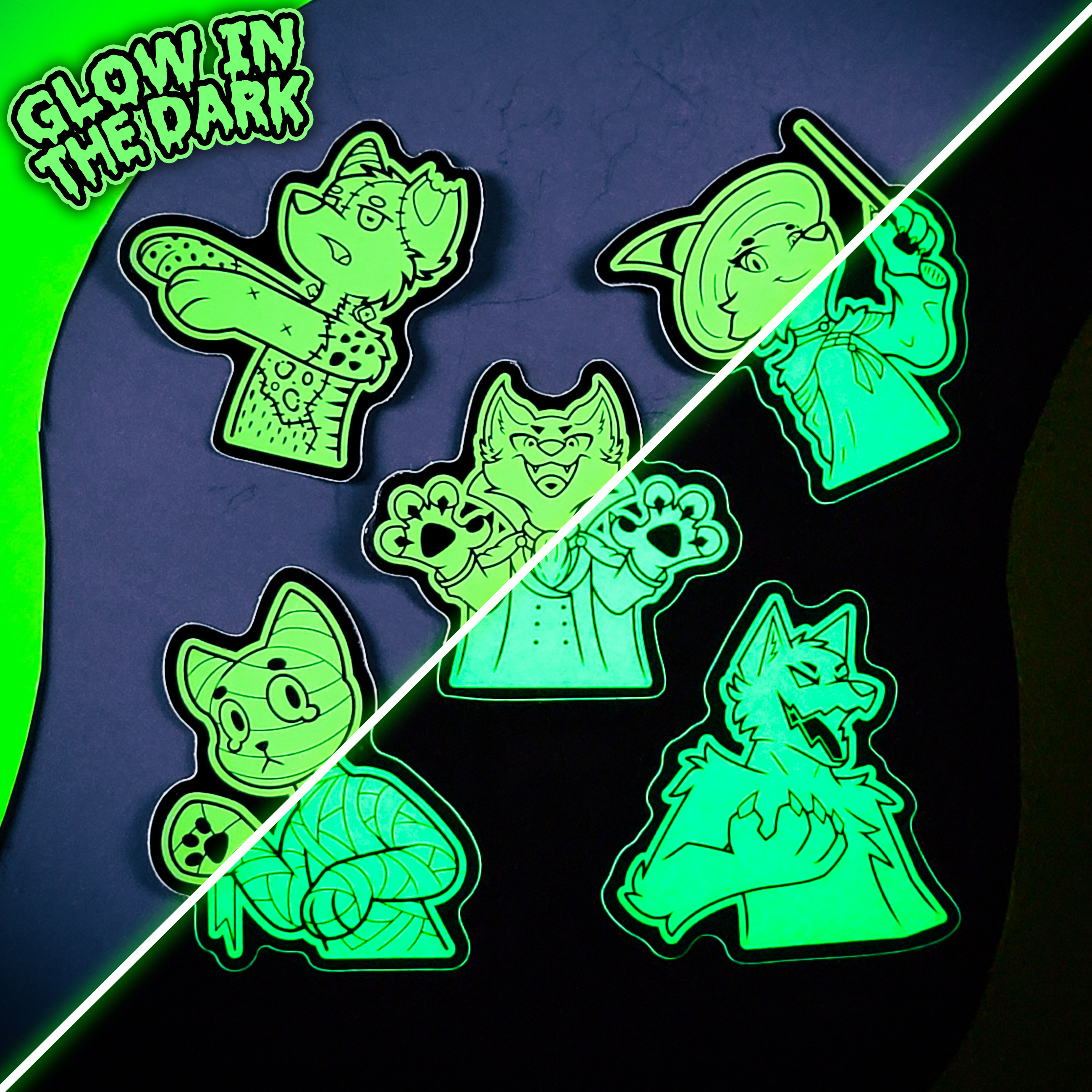 Forest Animal Glow in the Dark Stickers