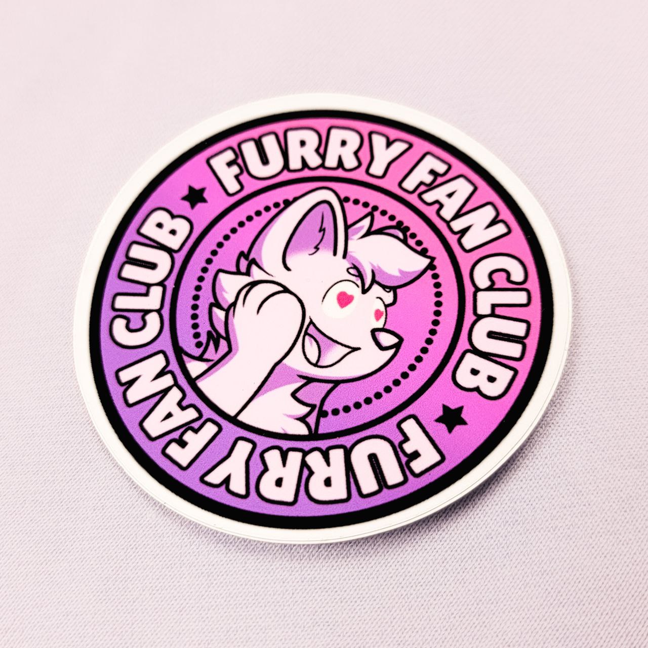 FURRY FAN CLUB MEME STICKER