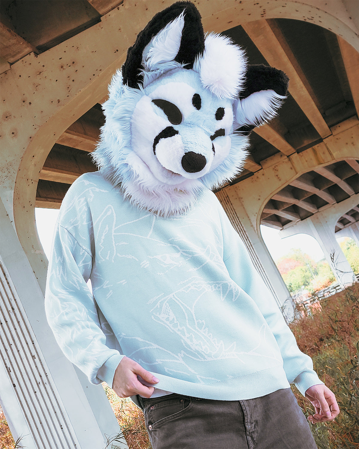 LIMITED EDITION ICE WOLF PACK REVERSIBLE SWEATER