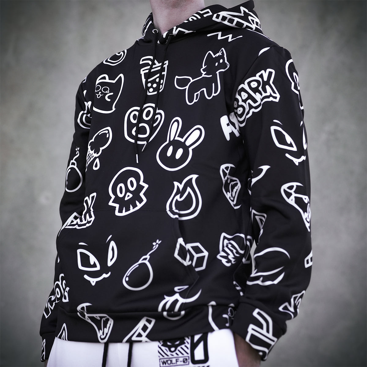 INVERSE DOODLE HOODIE – 0 Fox Shop