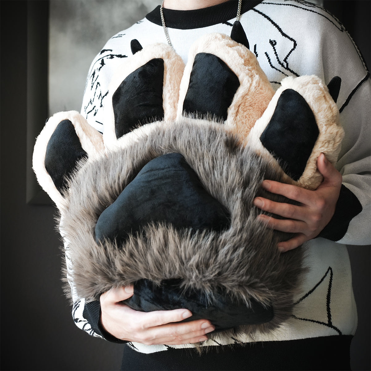 WOLF PAW PILLOW PLUSH