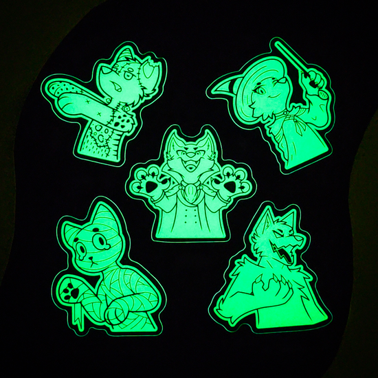 GLOWINTHEDARK STICKER PACK 0 Fox Shop