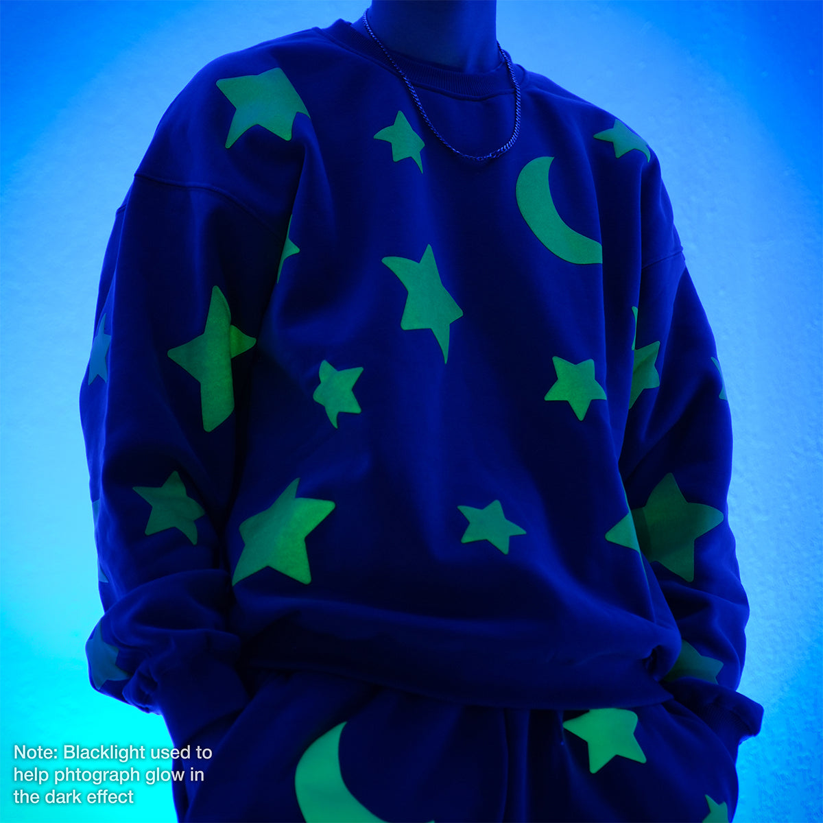 GLOW STARS CREWNECK SWEATSHIRT