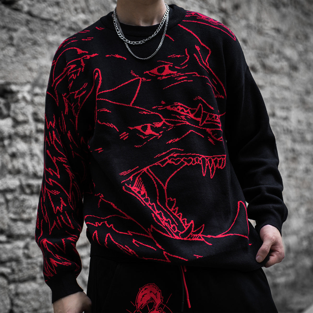 BLOOD MOON WOLF PACK REVERSIBLE SWEATER (LIMITED EDITION)
