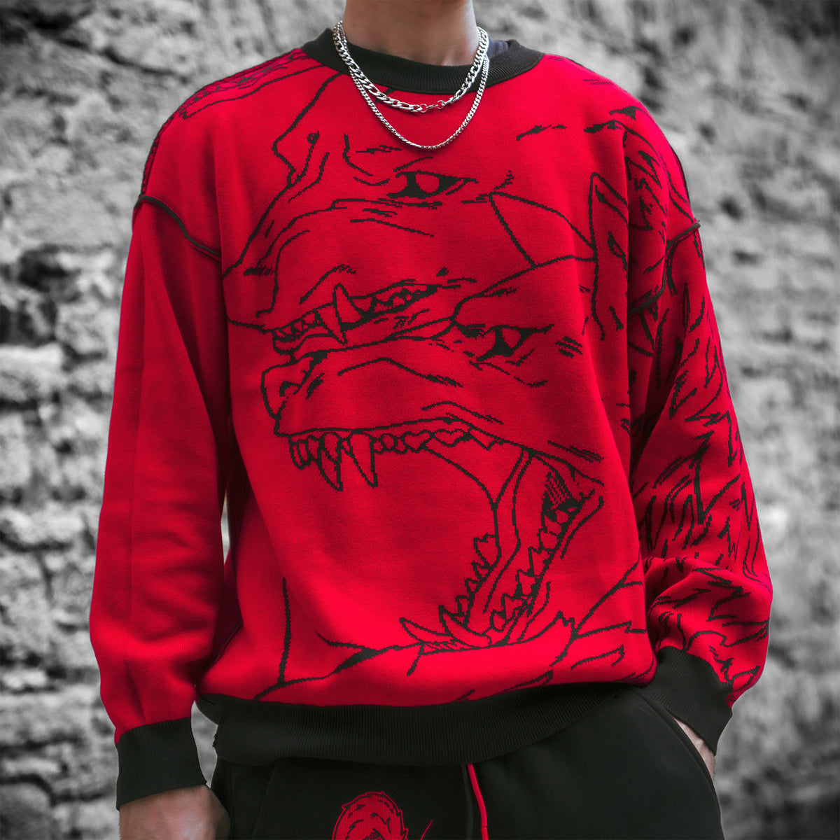 BLOOD MOON WOLF PACK REVERSIBLE SWEATER (LIMITED EDITION)
