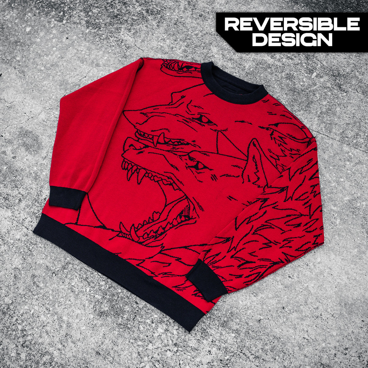 BLOOD MOON WOLF PACK REVERSIBLE SWEATER (LIMITED EDITION)