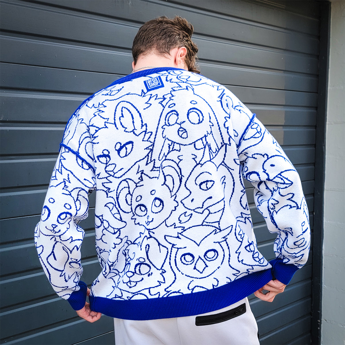 CREATURE CROWD REVERSIBLE SWEATER