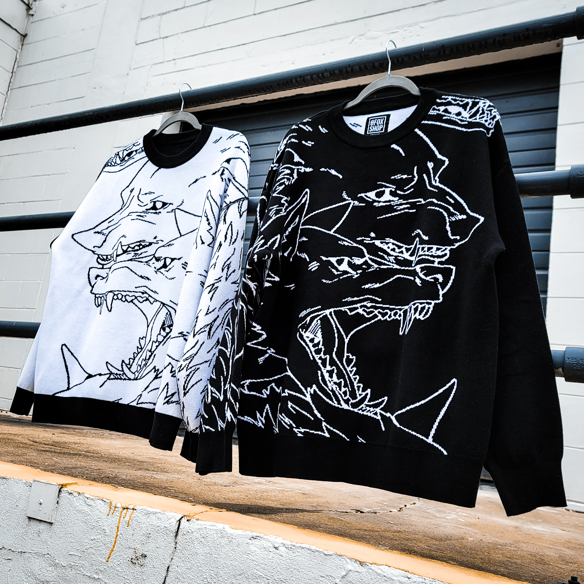 WOLF PACK REVERSIBLE SWEATER – 0 Fox Shop WOLF PACK REVERSIBLE SWEATER – 0 Fox Shop