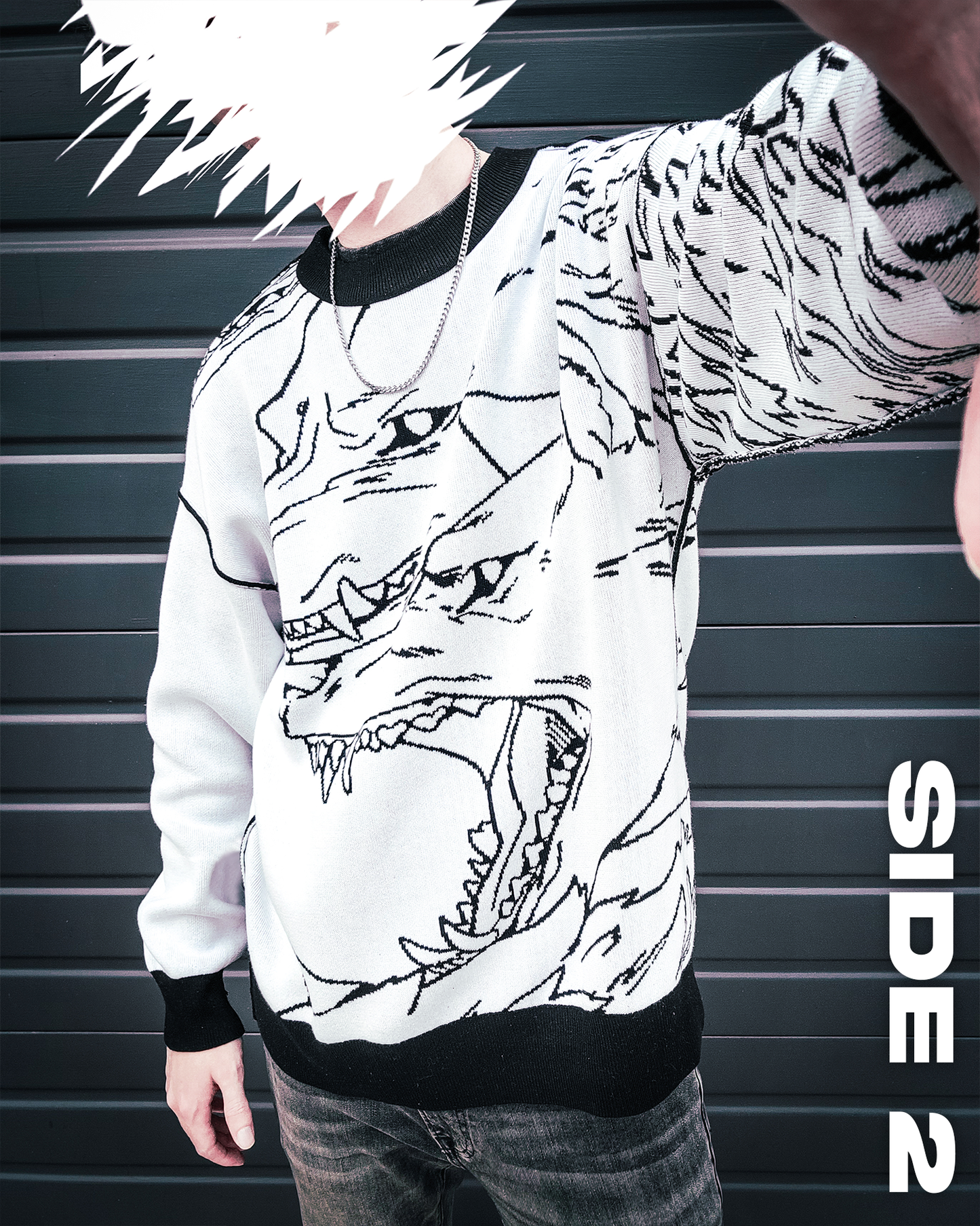 WOLF PACK REVERSIBLE SWEATER